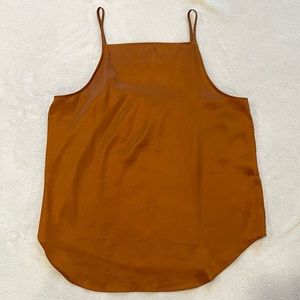 Ann Taylor High Neck Satin Tank S